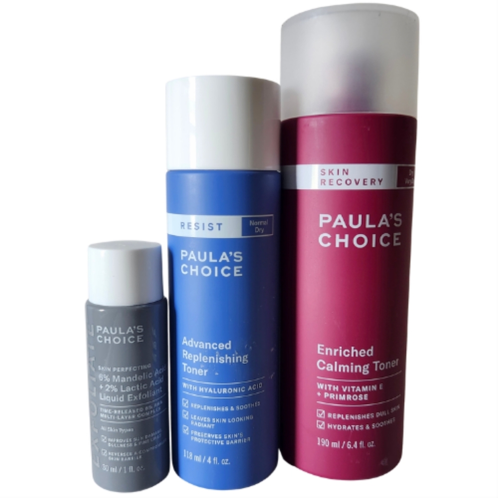 Paula's Choice Toner Set & Exfoliant - Calming Toner, Replenishing Toner